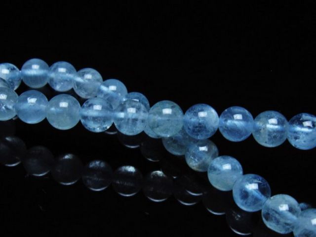 パワーストーン 天然石 アクアマリンブレスレット 6mm [T537-15256]