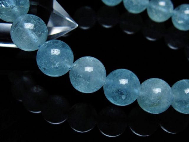 パワーストーン 天然石 アクアマリンブレスレット 10mm [T537-15409]
