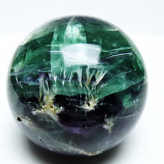 1.8Kgエンジェルフェザー フローライト丸玉 105mm [T540-2480]