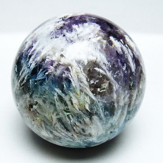 1.6Kgエンジェルフェザー フローライト丸玉 105mm [T540-2500]