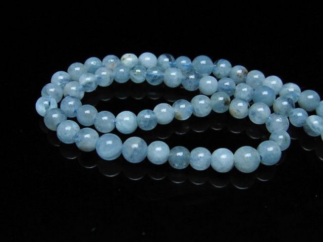 アクアマリンネックレス 4mm [T556-3517]