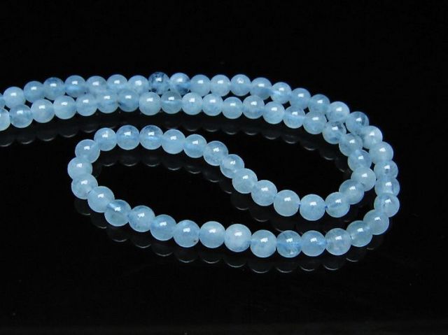 アクアマリンネックレス 4mm [t556-3534]