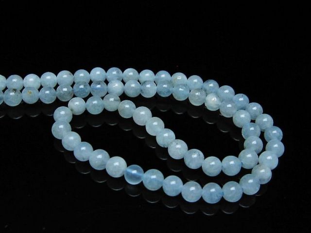 アクアマリンネックレス 5mm [T556-3552]