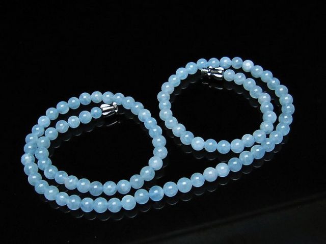 アクアマリンネックレス 4mm [t556-3563]