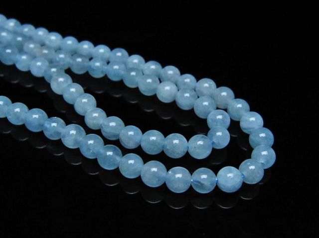 アクアマリンネックレス 4mm [t556-3563]