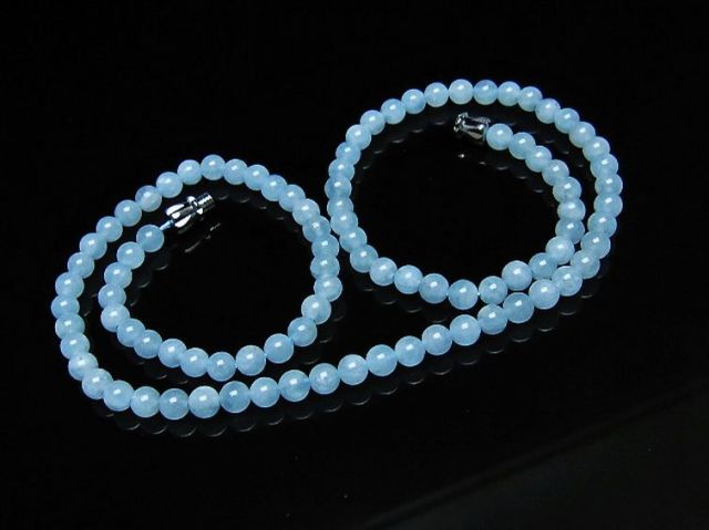 アクアマリンネックレス 4mm [t556-3567]