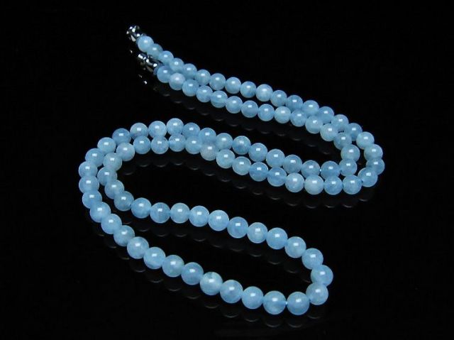 アクアマリンネックレス 4mm [t556-3567]