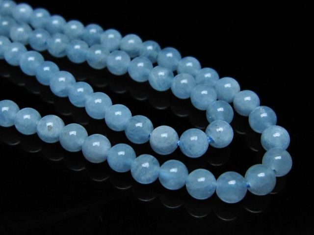 アクアマリンネックレス 4mm [t556-3567]
