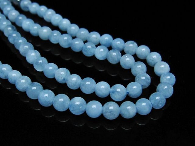 アクアマリンネックレス 4mm [t556-3572]