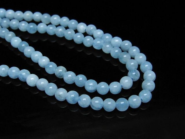 アクアマリンネックレス 4mm [T556-3573]