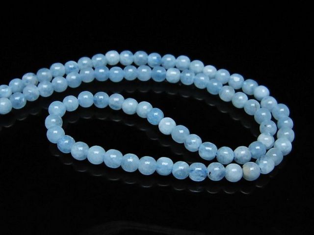 アクアマリンネックレス 4mm [t556-3578]