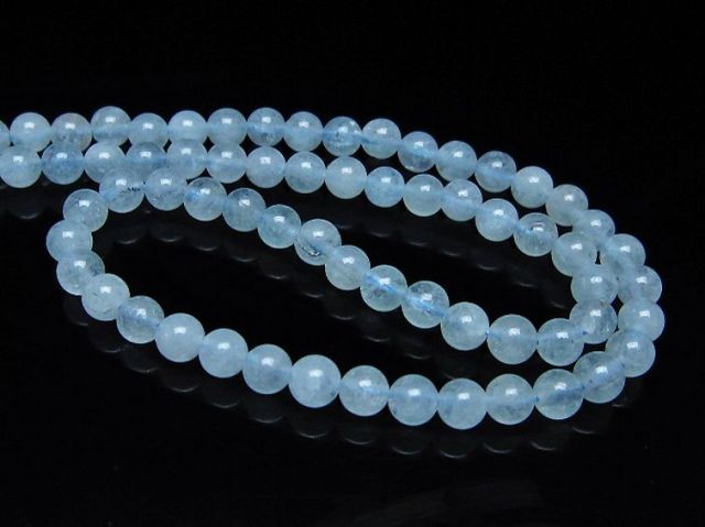 アクアマリンネックレス 5mm [t556-3602]
