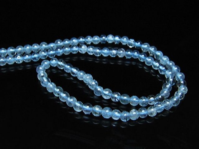 アクアマリンネックレス 3mm [T556-3610]