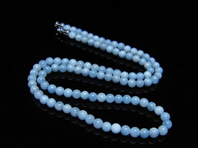 アクアマリンネックレス 4mm [t556-3716]