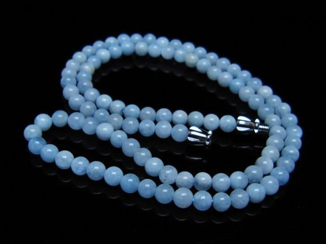 アクアマリンネックレス 4mm [t556-3716]