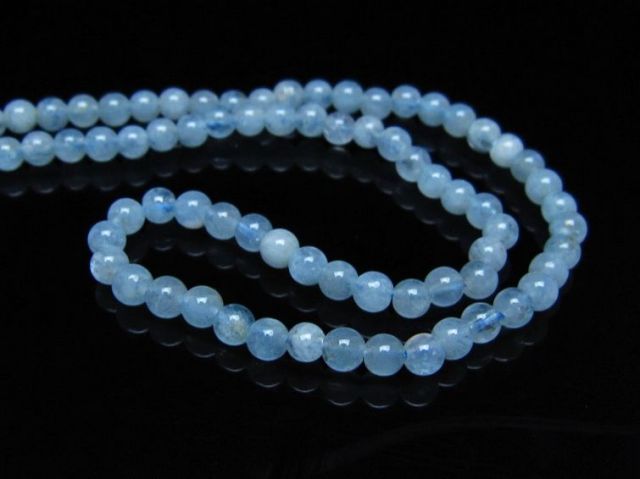 アクアマリンネックレス 4mm [t556-3730]