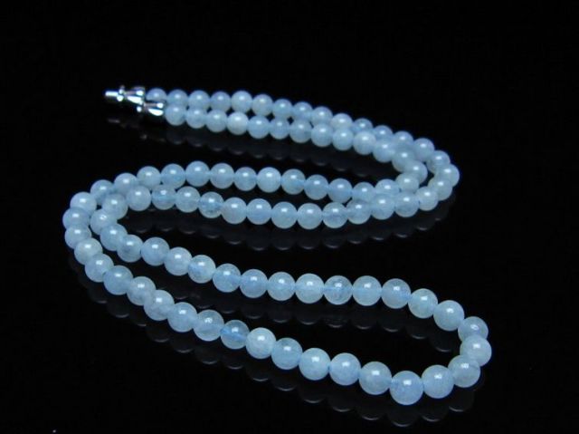 アクアマリンネックレス 4mm [t556-3735]