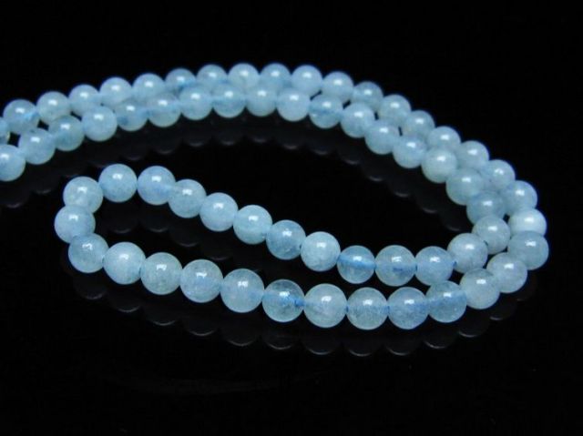 アクアマリンネックレス 4mm [t556-3735]
