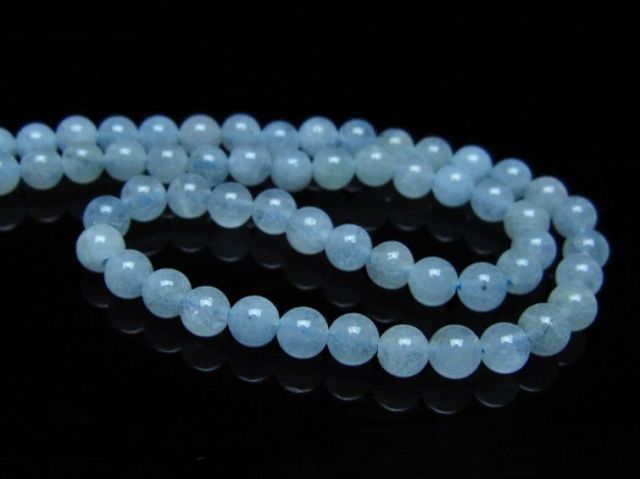 アクアマリンネックレス 5mm [t556-3736]