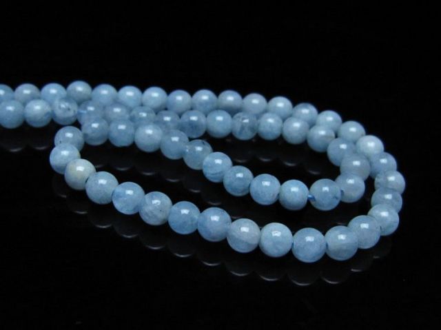 アクアマリンネックレス 4mm [t556-3745]