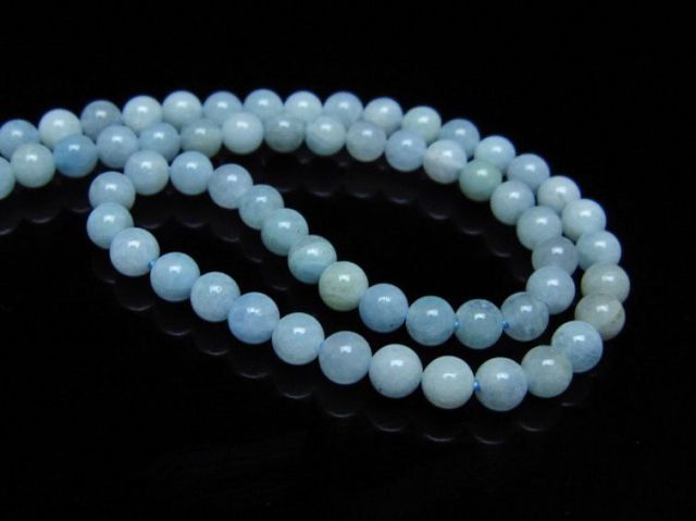 アクアマリンネックレス 5mm [t556-3758]
