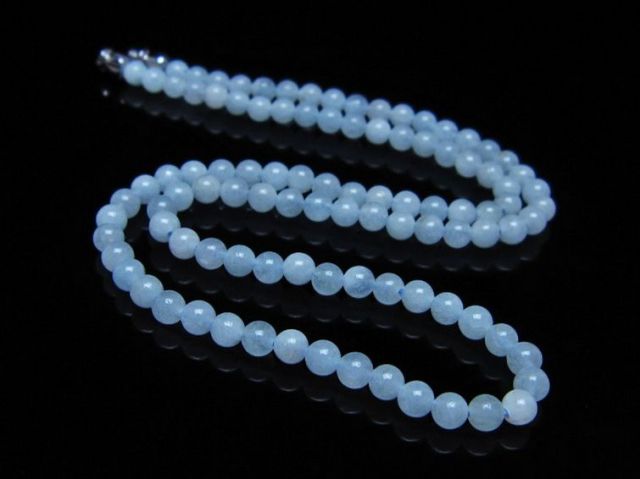 アクアマリンネックレス 4mm [t556-3763]
