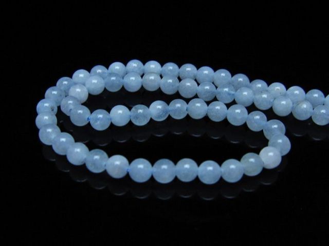 アクアマリンネックレス 4mm [t556-3763]