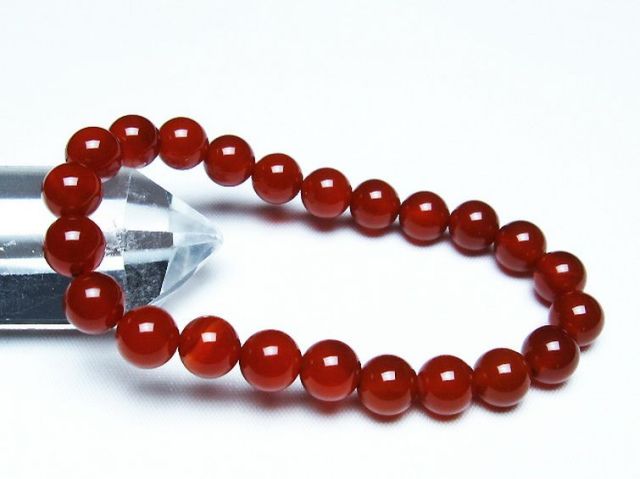 赤アゲートブレスレット 8mm [T57-6883]