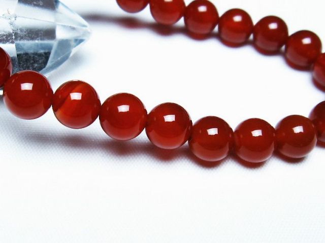 赤アゲートブレスレット 8mm [T57-6883]