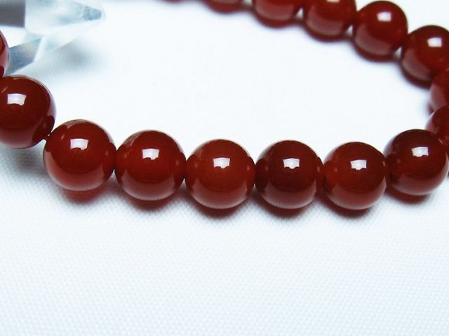 赤アゲートブレスレット 8mm [T57-7076]