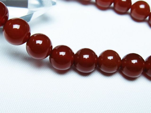 赤アゲートブレスレット 8mm [T57-7102]