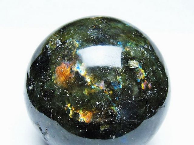 1Kgラブラドライト丸玉 88mm [T571-5038]