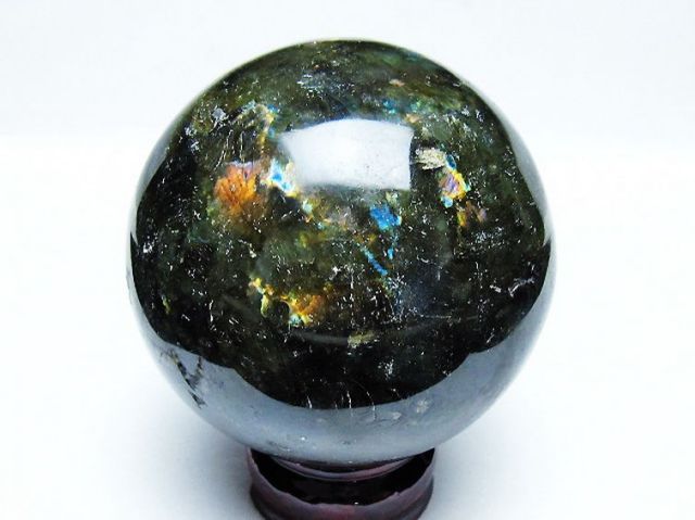 1Kgラブラドライト丸玉 88mm [T571-5038]