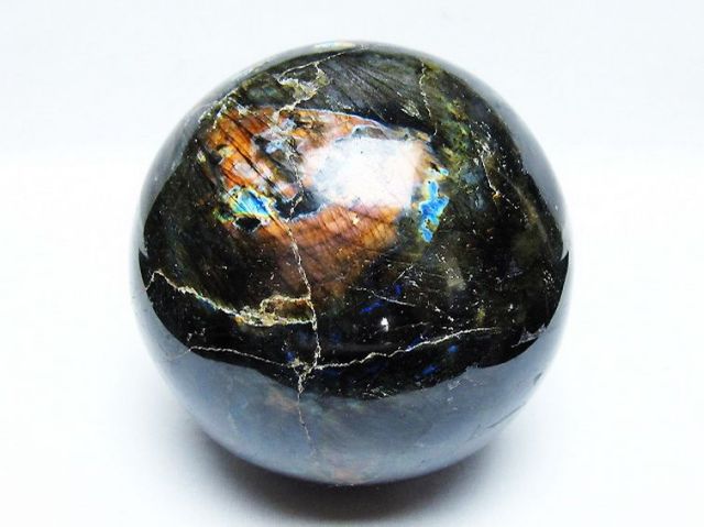 1.6Kgラブラドライト丸玉 105mm [T571-5074]