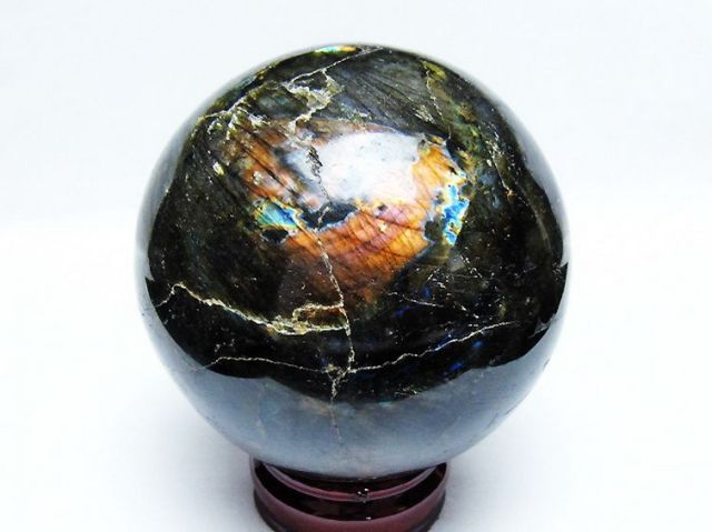 1.6Kgラブラドライト丸玉 105mm [T571-5074]