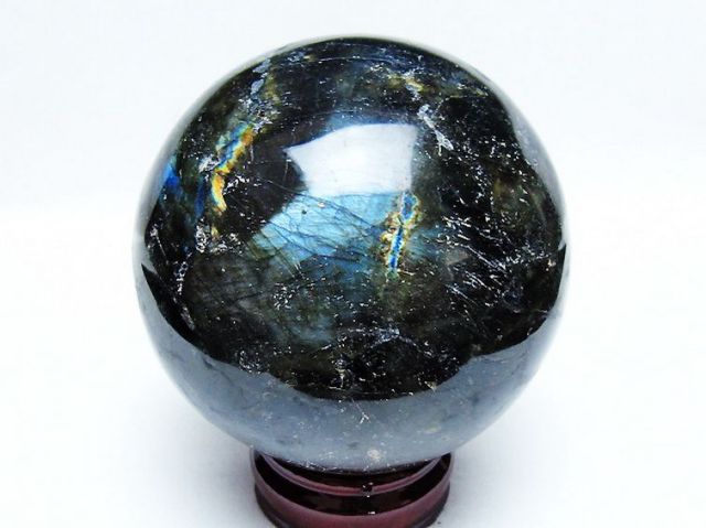 1.5Kgラブラドライト丸玉 100mm [T571-5075]