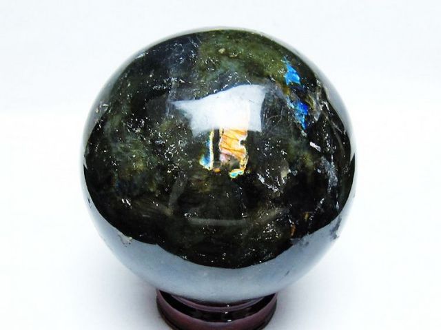 1.7Kgラブラドライト丸玉 110mm [T571-5089]