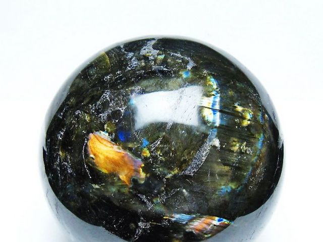 2.3Kgラブラドライト丸玉 117mm [T571-5092]