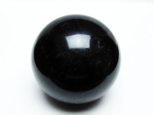 パワーストーン 天然石 モリオン 純天然 黒水晶 丸玉 69mm [T572