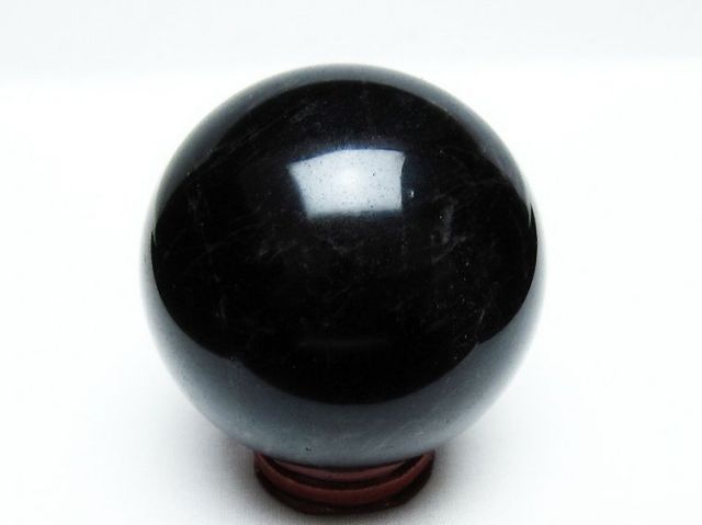 パワーストーン 天然石 モリオン 純天然 黒水晶 丸玉 69mm [T572