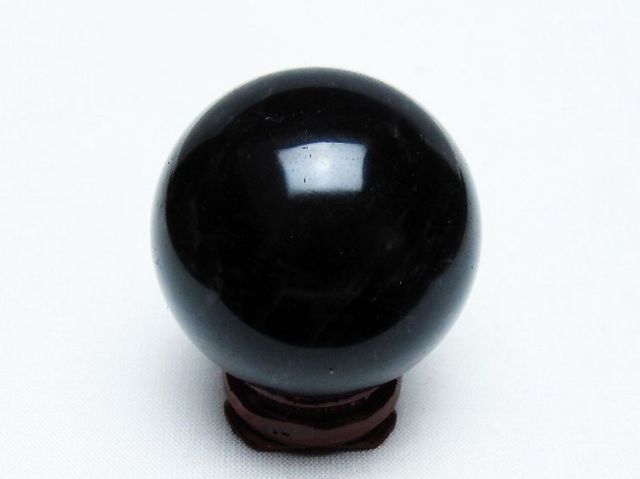 モリオン 純天然 黒水晶 丸玉 43mm [T572-10384]
