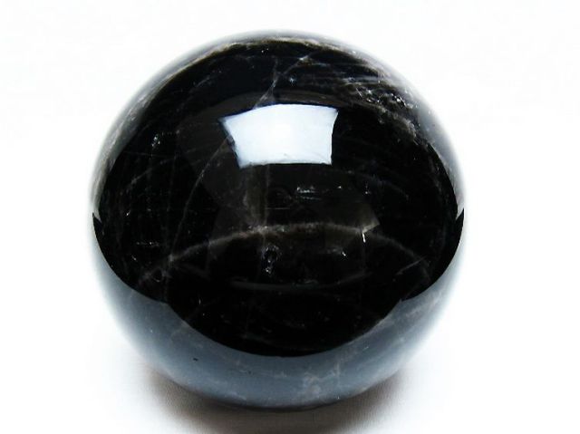 2Kgモリオン 純天然 黒水晶 丸玉 115mm [T572-10749]
