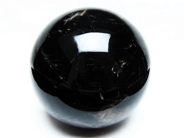 2.9Kgモリオン 純天然 黒水晶 丸玉 130mm [T572-10767]