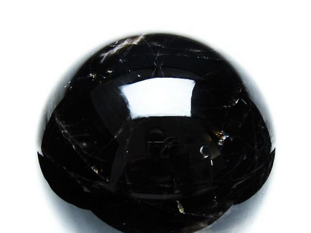 2.9Kgモリオン 純天然 黒水晶 丸玉 130mm [T572-10767]