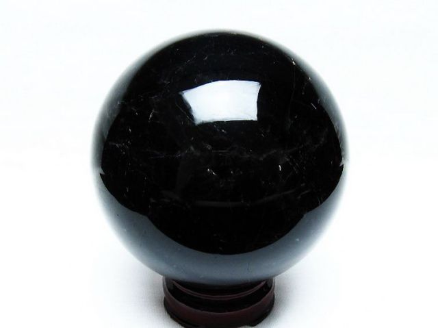 1.8Kgモリオン 純天然 黒水晶 丸玉 113mm [T572-10803]
