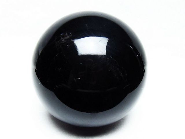 2.2Kgモリオン 純天然 黒水晶 丸玉 120mm [T572-10813]