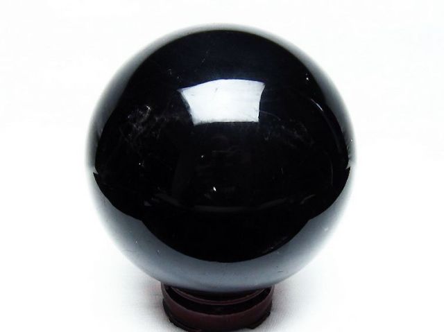 2.2Kgモリオン 純天然 黒水晶 丸玉 120mm [T572-10813]