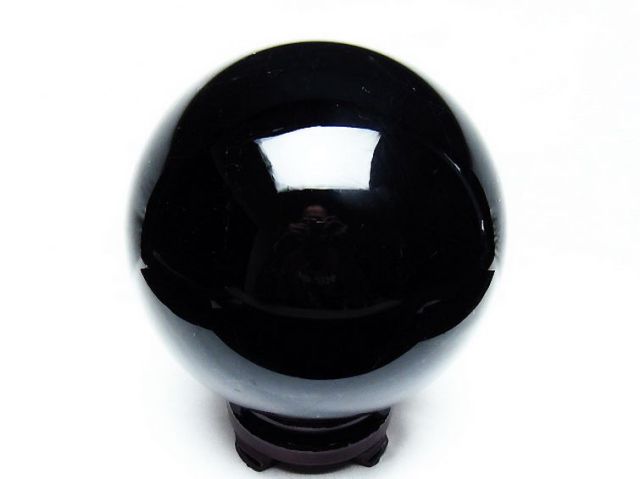 6.6Kgモリオン 純天然 黒水晶 丸玉 170mm [T572-10816]