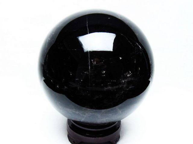 4.3Kgモリオン 純天然 黒水晶 丸玉 150mm [T572-10818]