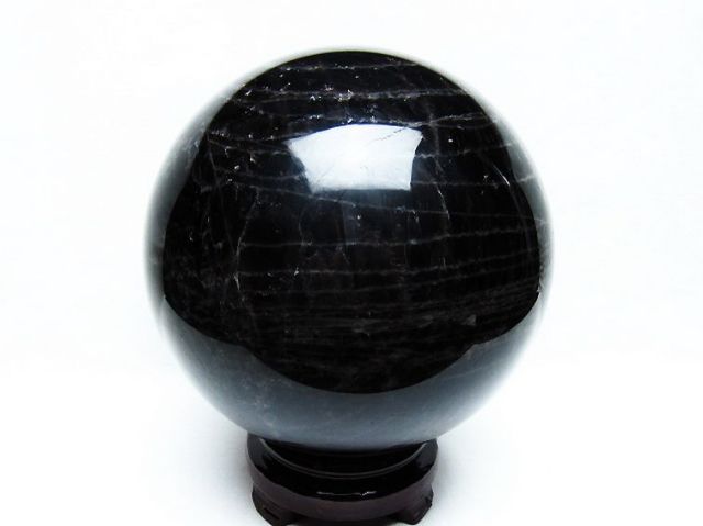 4.2Kgモリオン 純天然 黒水晶 丸玉 145mm [T572-10829]